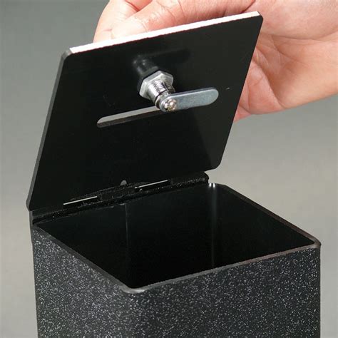 small metal tip box|Lockable Tip Box .